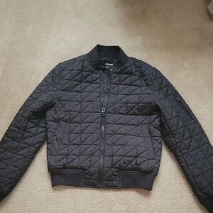 H&M Dark Quilted Bomber Jacket